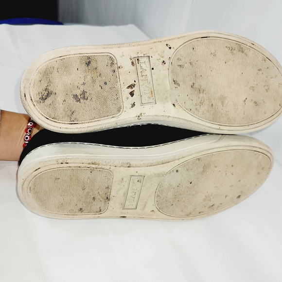 Lanvin cap toe suede and patent leather sneakers - Picture 7 of 7